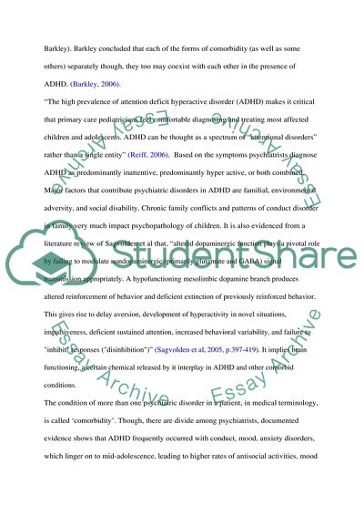 Attention Deficiency Disorder