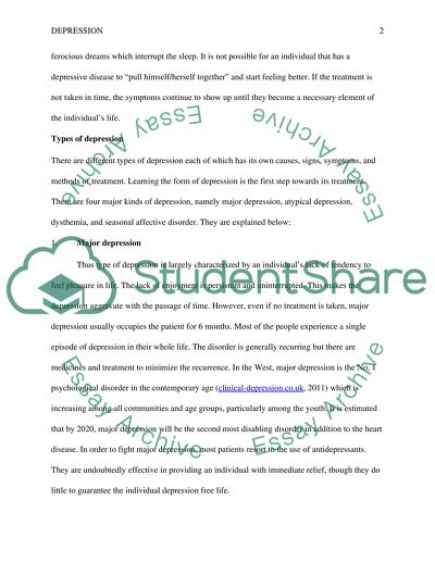 Depression as a Serious Disorder