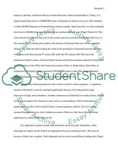 Pertinent Information about Diamonds