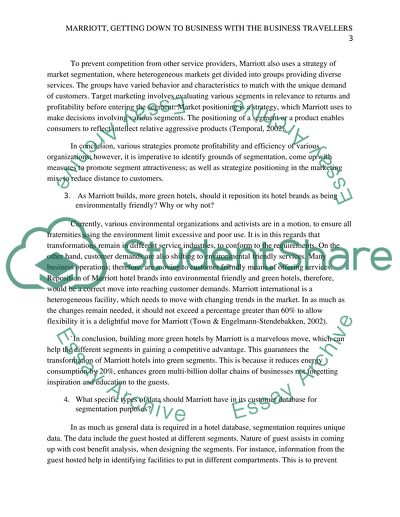 Marriott: Getting Down to Business with the Business Travelers