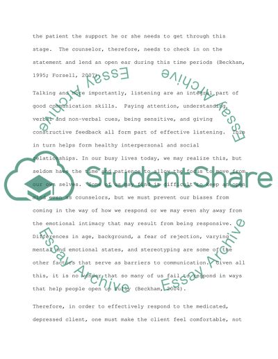 Mental Health Issue Depression and the use of herbacology (counsellors role)