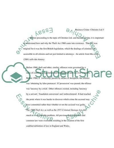Business Crime - Christies Ltd