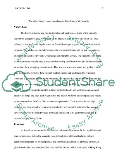 McDonalds Essay Example | Topics and Well Written Essays - 500 words