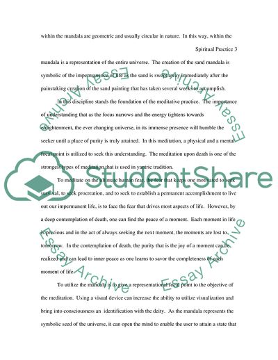 Spiritual Practice and Meditation: Thoughts on Origins and Forms