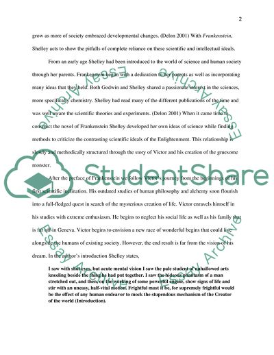 Frankenstein as a Criticism of the Enlightenment and Romantic Movements