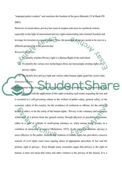 Whether Privacy is a Human Right