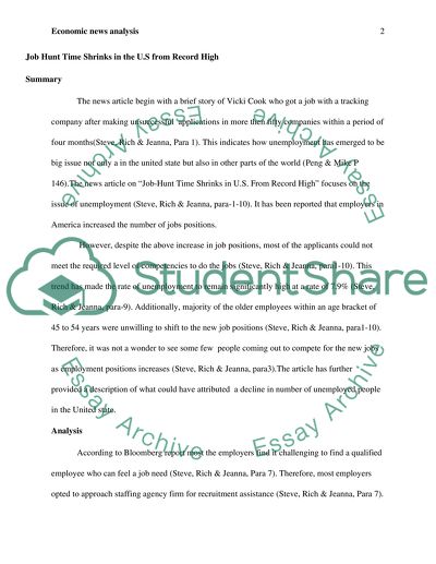 Economic news analysis