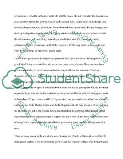 The U.S. Involvement with Haiti