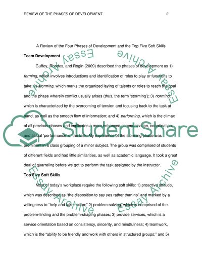 A Review of the Four Phases of Development and the Top Five Soft Skills