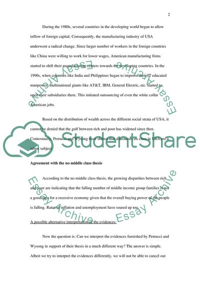 The No Middle Class Thesis