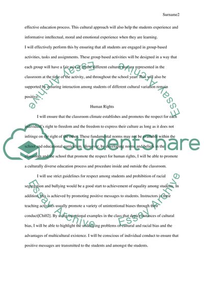 Plan for Implementing and Advancing Multicultural Education