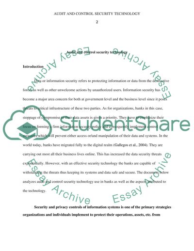 Audit and Control Security Technology