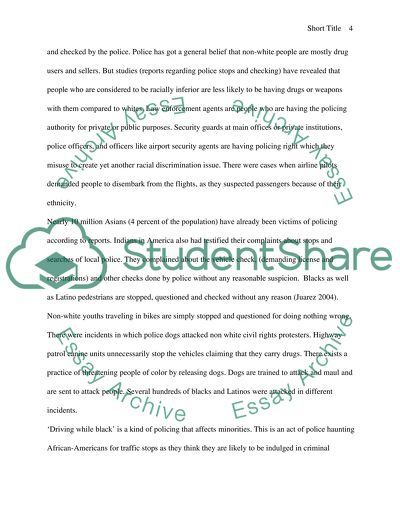 Policing and Minorities