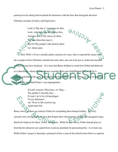 Morality in Holy Willies Prayer and Tam O Shanter