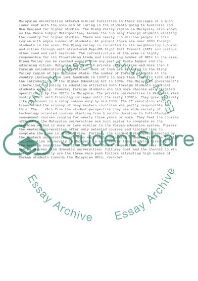 Factors influencing students choice towards private universities