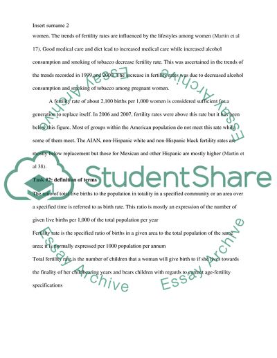 The Major Trends in US Fertility Rates over the Ten-Year Period
