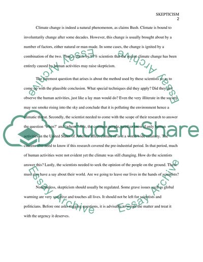 Skepticism: Climate Change