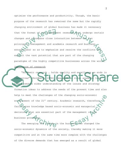 Management and Academic Research