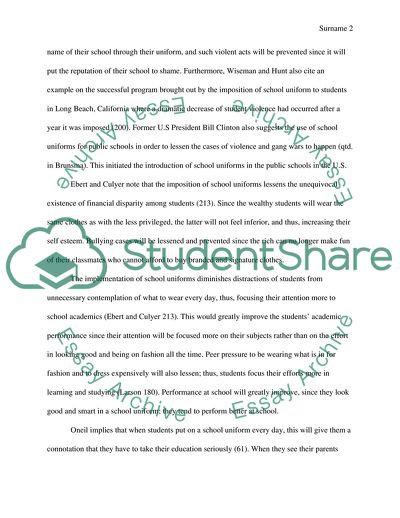 Pros and Cons in Wearing a School Uniform