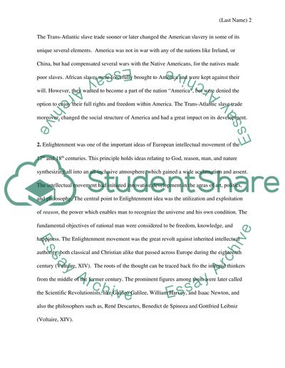 The Trans-Atlantic Slave Trade