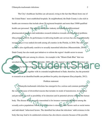 Chlamydia Trachomatis Infections Among Ethnic Groups: Aged 15 to 24 in Miami, Dade, Florida