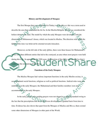 History and Development of Mosques