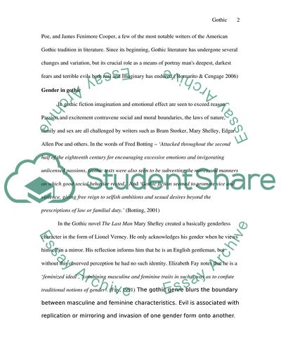 Gender in Gothic Fiction