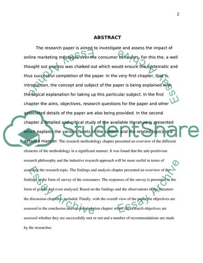 The Influence of Online Marketing on the Buying Behaviour of Consumers by Focusing on Tesco