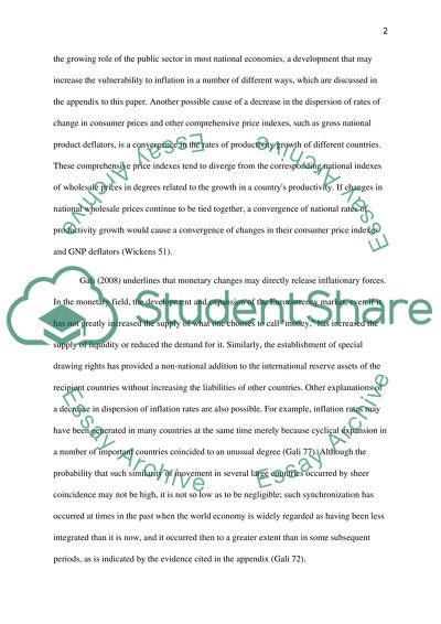 Macroeconomics: Dispersion of Inflation Rates