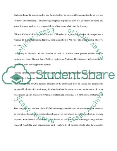 The Goals and Motives of the BYOT Technology