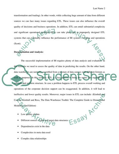 Business Issues in Business Intelligence