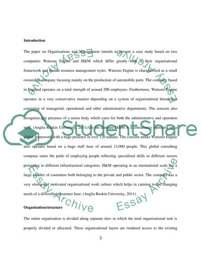 Introduction to Organisations and Management