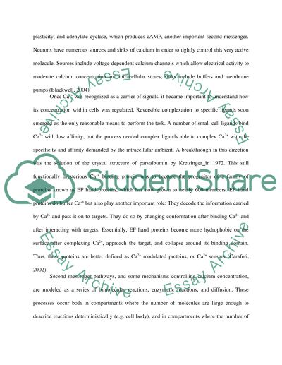 Calcium as Second Messengers