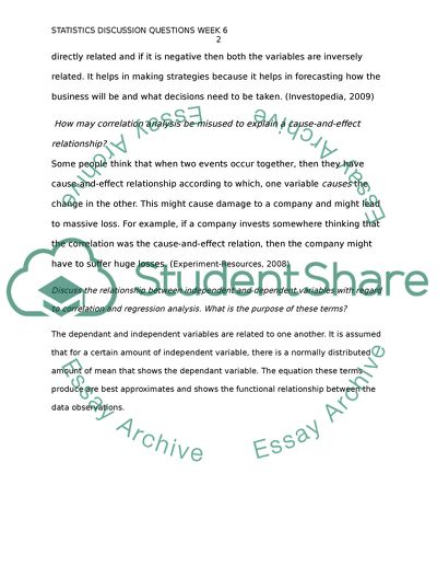 Statistic Discussion Questions WEEK 6 Essay Example | Topics And Well ...