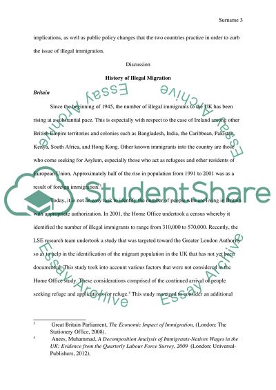 The effects of illegal immigration in Britain and France