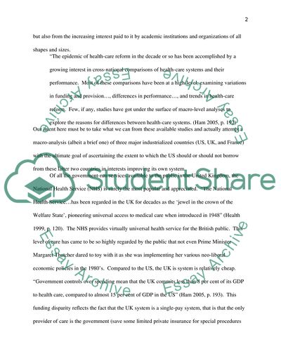 Healthcare in the UK, France, and USA