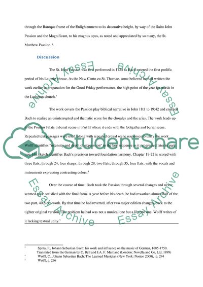 St John Passion by Bach