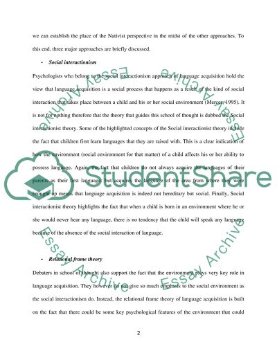 Language Development of Children