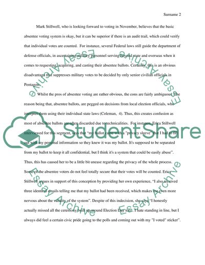 Feature pegged to election 2012