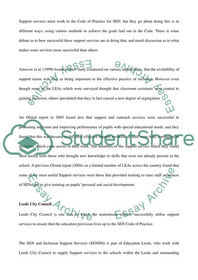 Mainstream Schools with Special Educational Needs