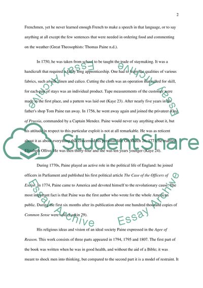 Thomas Paine on Religion