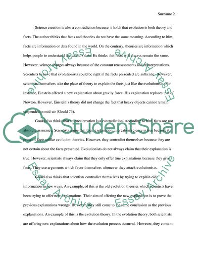 Gould s argument for evolution