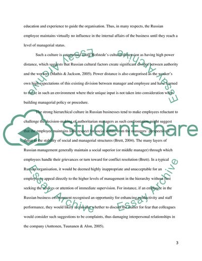 Relationships between Employer and Employees in Great Britain and in Russia
