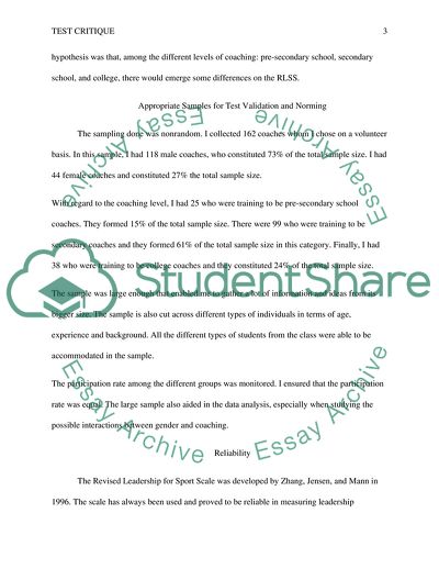 Testing Leadership, Gender, and Coaching Standards by Use of the Spot Scale of Revised Leadership