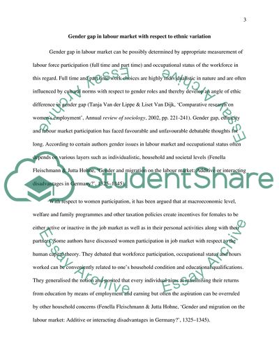 Labour Market Disadvantage for Women and Ethnic Minorities