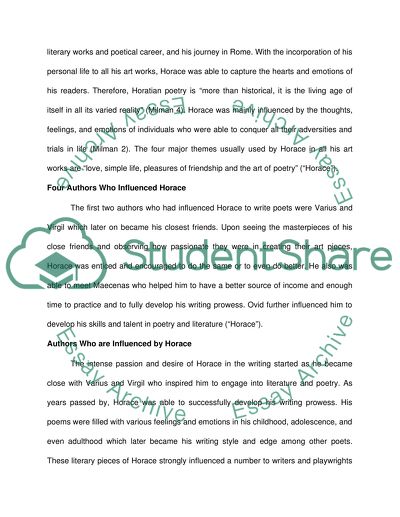 Biography and Poetical Career of Horace