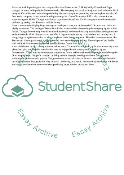 Setting Up of BMW Car Manufacturing Unit in Iceland