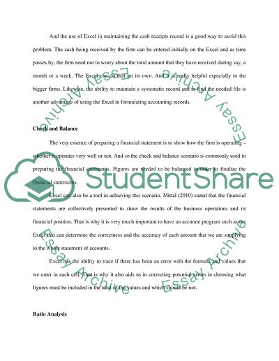 How using Microsoft Excel helped you with this process