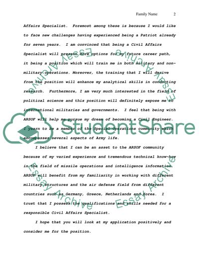 A Career in Civil Affairs