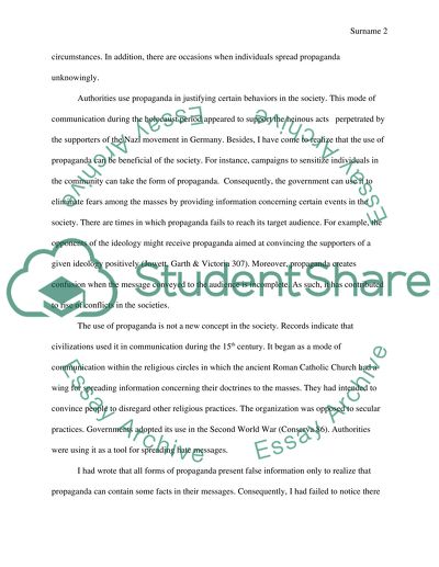 The Characteristic and Usage of Propaganda